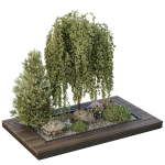 HQ Tree and bush garden box outdoor VOL 36