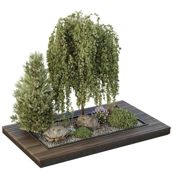 HQ Tree and bush garden box outdoor VOL 36