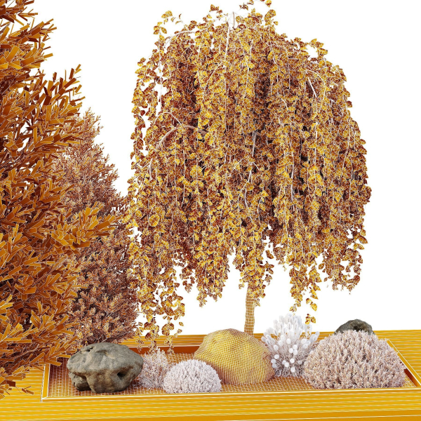 HQ Tree and bush garden box outdoor VOL 36