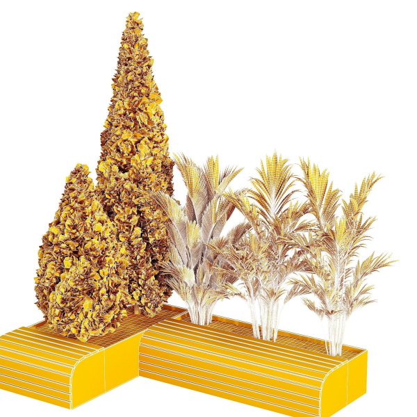 HQ Tree and bush garden box outdoor VOL 39