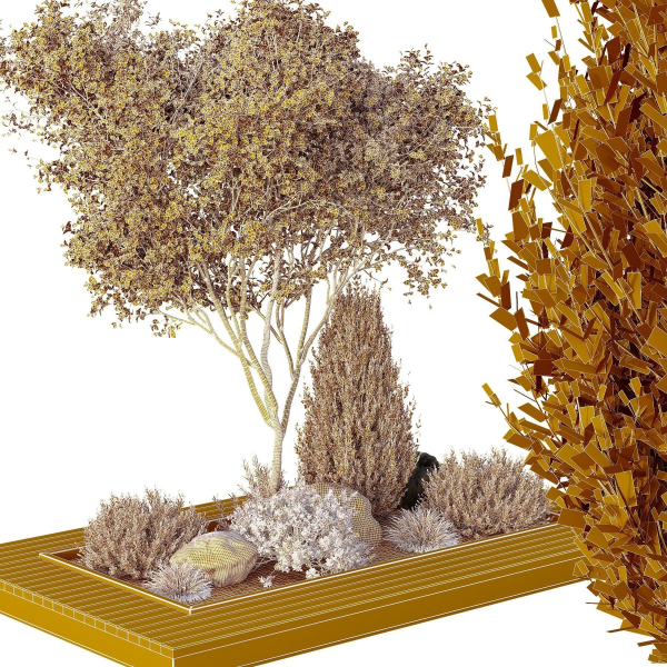 HQ Tree and bush garden box outdoor VOL 43