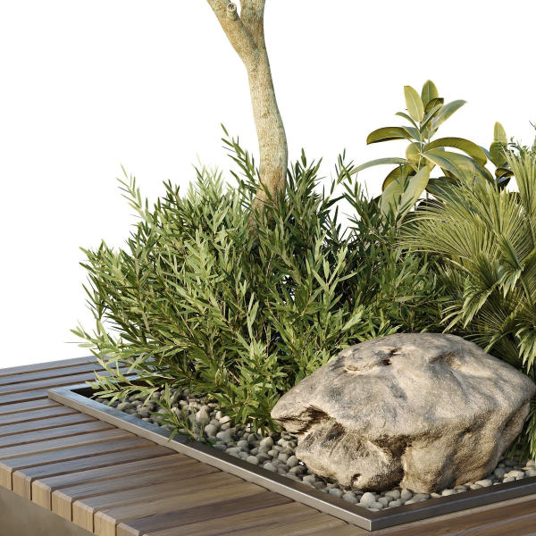 HQ Tree and bush garden box outdoor VOL 46