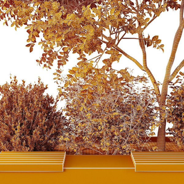 HQ Tree and bush garden box outdoor VOL 54