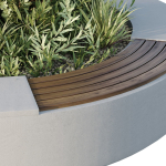 HQ Urban environment set of green plant benches 06