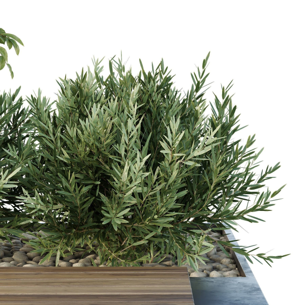 HQ Urban environment set of green plant benches 17