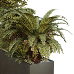 HQ Urban environment set of green plant benches 18