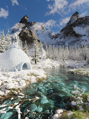 igloo-snow-landscape-scene-3d-model-blend