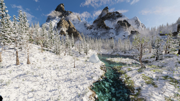 Igloo Snow landscape Scene