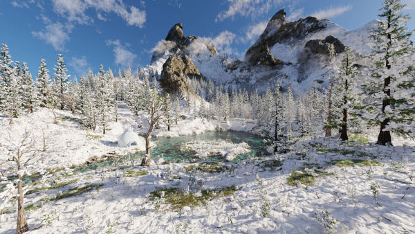 Igloo Snow landscape Scene