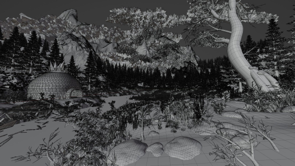 Igloo Snow landscape Scene