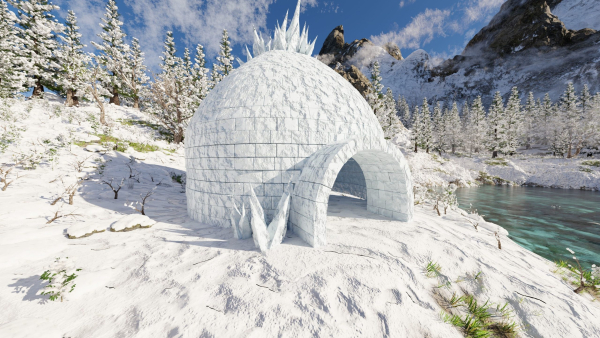 Igloo Snow landscape Scene