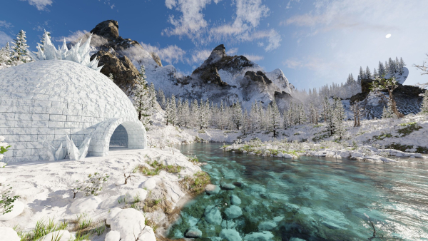 Igloo Snow landscape Scene