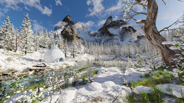Igloo Snow landscape Scene