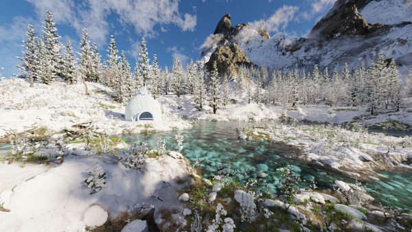 Igloo Snow landscape Scene