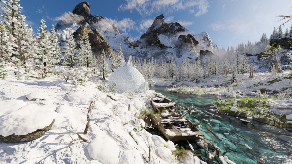Igloo Snow landscape Scene