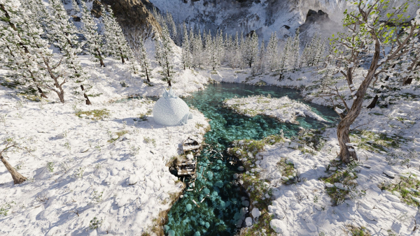 Igloo Snow landscape Scene