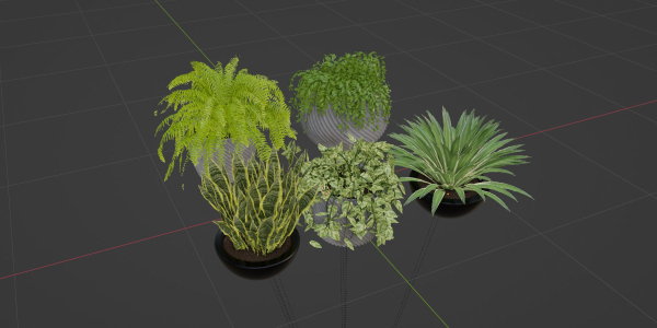 indoor plants on shelf collection vol 96-Blender