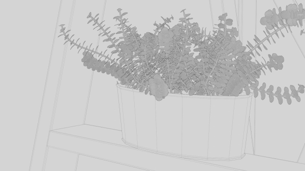 Japanese Alley 3d Scene
