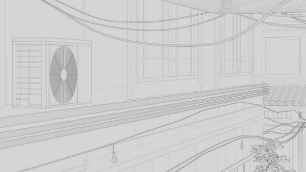 Japanese Alley 3d Scene