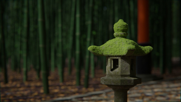 Japanese Bamboo Path 3d Scene