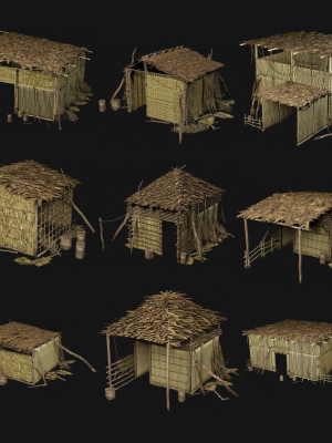 JUNGLE SWAMP GENERIC HUT SHELTER COTTAGE AAA COLLECTION