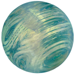 Jupiter glass ball with swirls