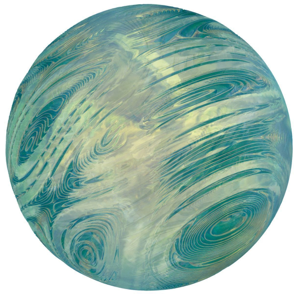 Jupiter glass ball with swirls