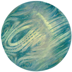 Jupiter glass ball with swirls