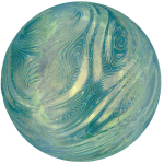 Jupiter glass ball with swirls