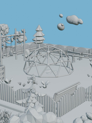 kids-play-ground-3d-model-low-poly-obj-fbx