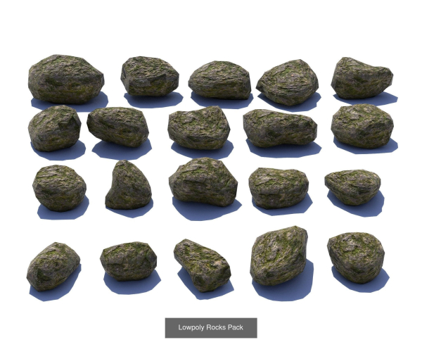 Landscape foliage and rock collection