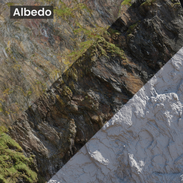 Large Coast Cliff PBR Scan 01
