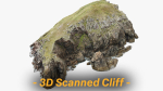 Large Coast Line Cliff PBR Scan