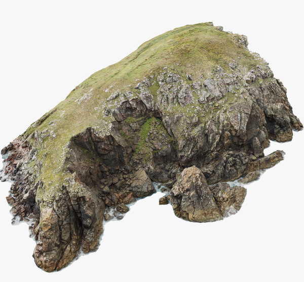 Large Coast Line Cliff PBR Scan