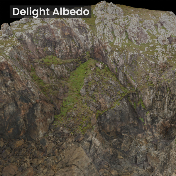 Large Coast Line Cliff PBR Scan