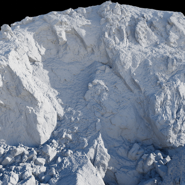 Large Coast Line Cliff PBR Scan