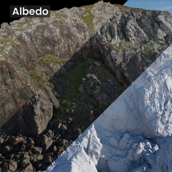 Large Coast Line Cliff PBR Scan