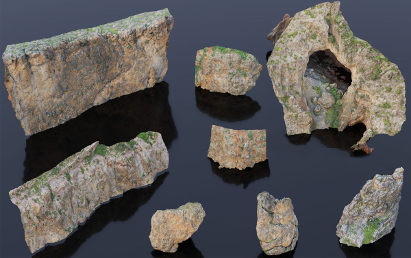 Large Mountain Cliffs PBR Scan Collection