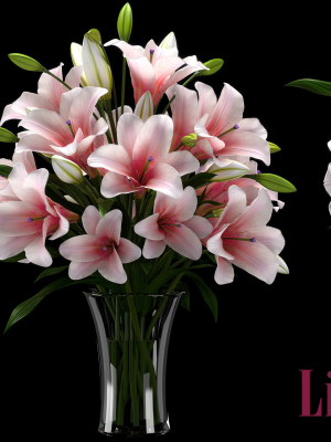 LILY 2 lilies in vase