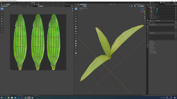 Lily flower rigged animated