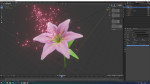Lily flower rigged animated