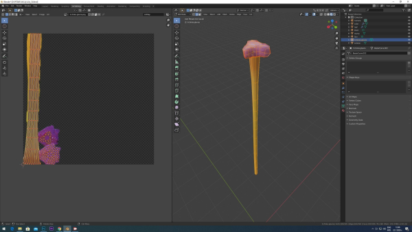 Lily flower rigged animated