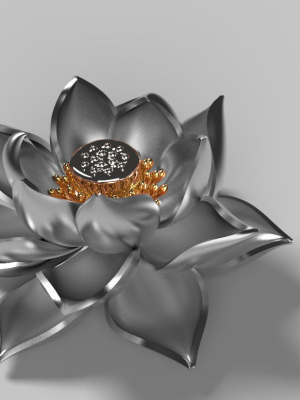 lotus-brooch-3d-model-obj-fbx-stl-3dm