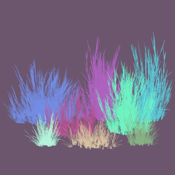 Low poly 3d wild dry grass collection vol 278
