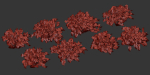 Low poly bushes collection vol 30-Blender