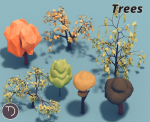 Low Poly Campament drop game asset camping pack