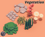 Low Poly Campament drop game asset camping pack