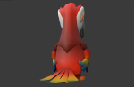 Low Poly Cartoon Macaw Not Rigged