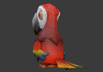 Low Poly Cartoon Macaw Not Rigged
