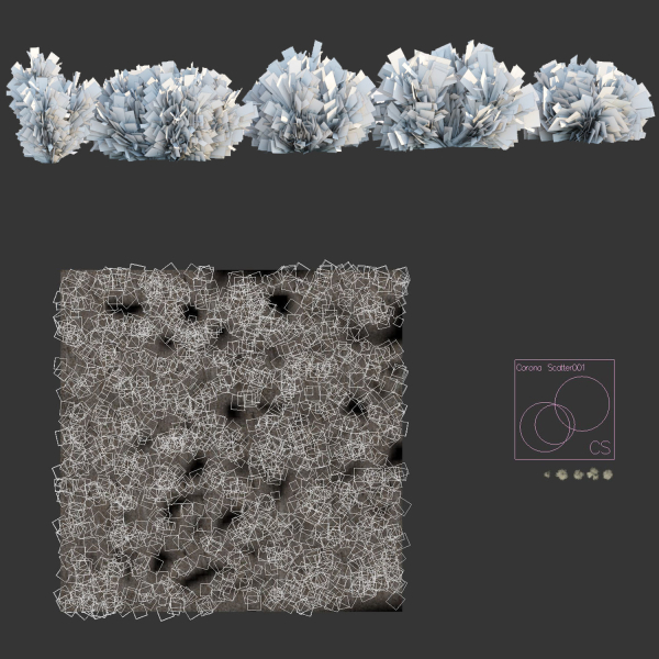 Low Poly Desert Cotton Grass collection vol 212